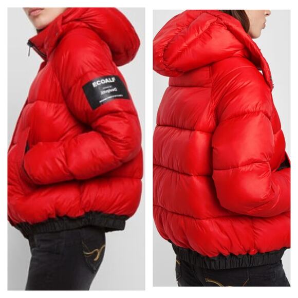 Desigual x Ecoalf Women’s Limited Edition Short Hooded Puffer Jacket Size US XS - Picture 1 of 15